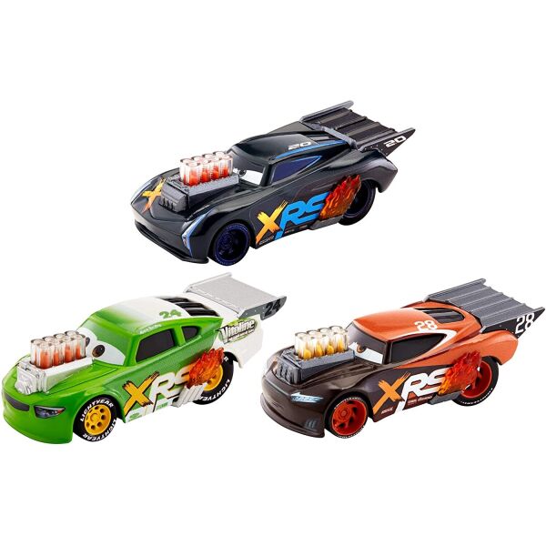 

Набор машинок Тачки 3 Disney Pixar Cars XRS Drag Racing Jackson Storm, Tim Treadless and Brick Yardley 3 шт. (GHL18)