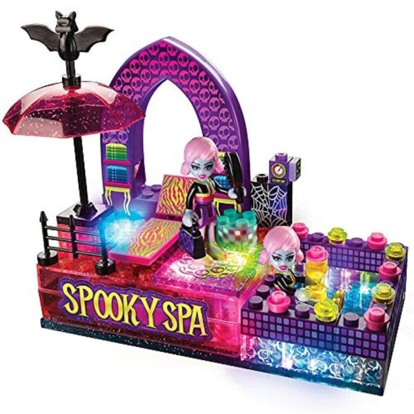 

Конструктор с подсветкой Cra-Z-Art Lite Brix Moonlight Monsters Spooky Spa Building Set Спа-салон Монстров 53 деталей (35740)