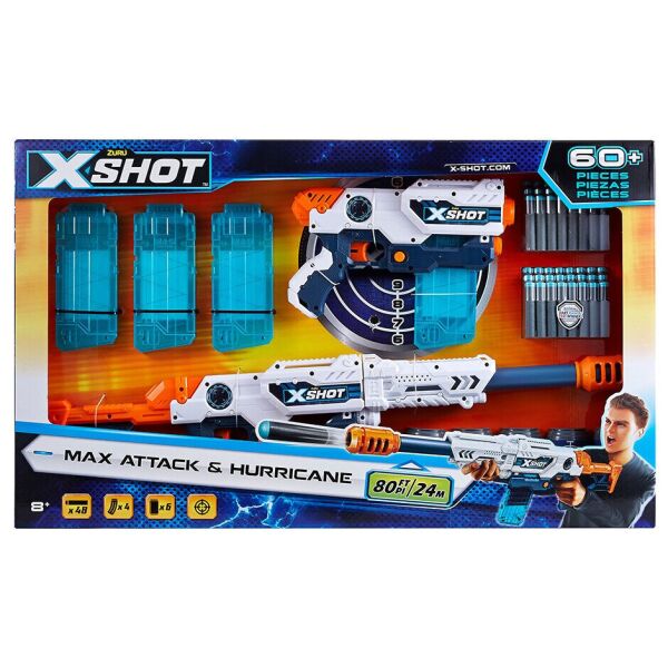 

Скорострельный бластер Zuru X-Shot Excel Max Attack and Hurricane Foam Clip Blaster Combo (36123) (B01LI5IZ5M)