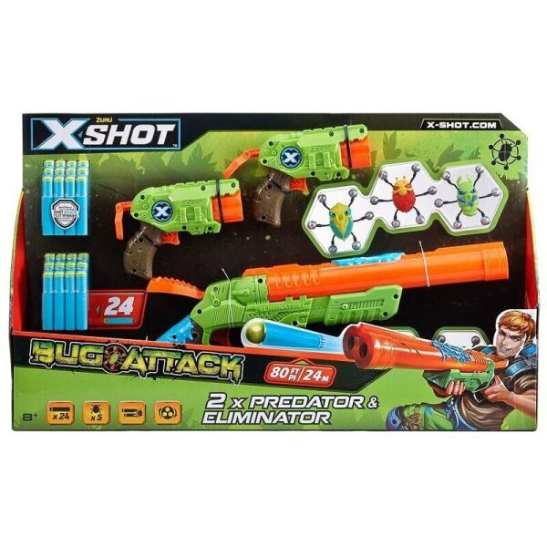 

Набор бластеров X-Shot 2 Predator & Eliminator Bug Attack Атака жукам (4818) (B01IO95VZC)