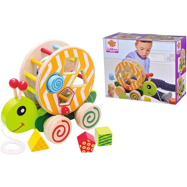 

Деревянная каталка – сортер Eichhorn Color Pull-along Stacking Animal (100002231)
