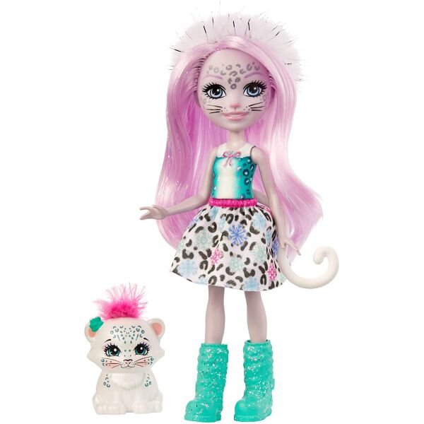 

Кукла Enchantimals Sybill Snow Leopard & Flake Снежный леопард Сибил (GJX42)