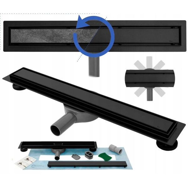 

Душевой трап Rea Neo & Pure Pro черный 90 см REA-G8908