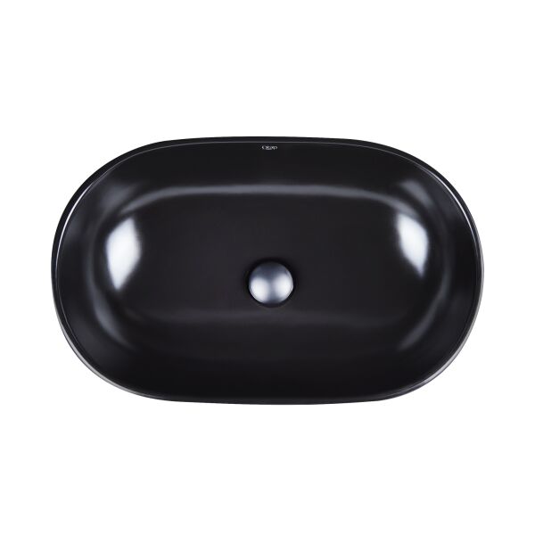 

Раковина-чаша Qtap Leo 585х380х180 Matt black с донным клапаном (QT1111A028MB)