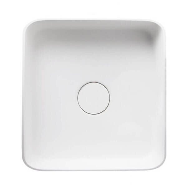 

Раковина VOLLE 40*40*12,5см накладная каменная Solid surface (13-40-210)