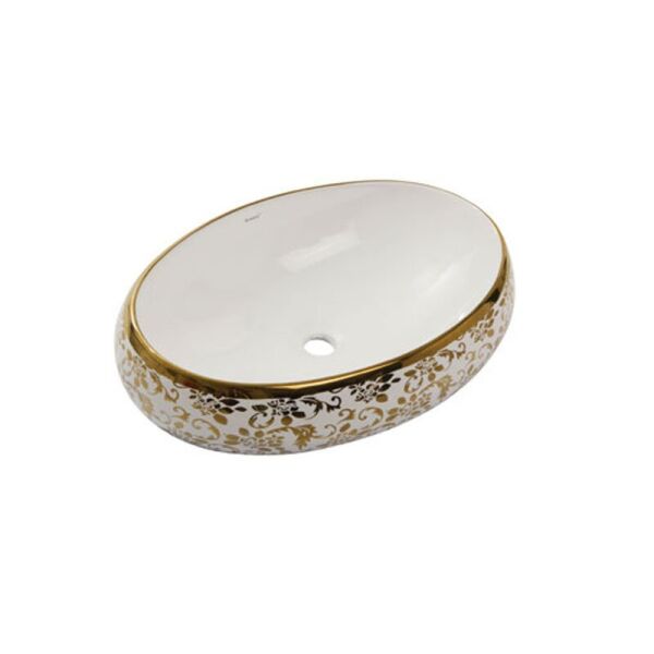 

Раковина NEWARC Countertop (5015G-W) накладная, 600x400 мм, цвет золото/цвет белый.