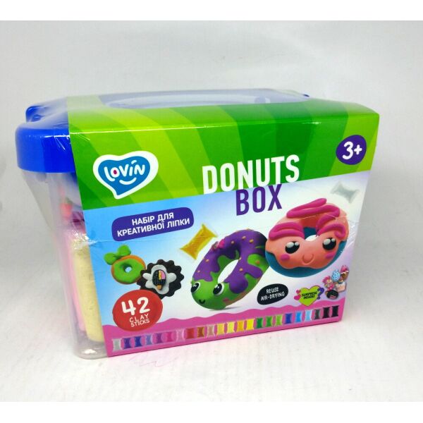 

Набор для творчества TM Lovin maxi box с воздушным пластилином, 42 стыка, в пластиковом боксе, 25*18*16 см, Ideas box TM Lovin
