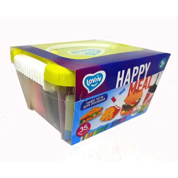 

Набор теста для лепки Happy meal TM Lovin, 35стыков, в пластиковом боксе, 20*17*11 см