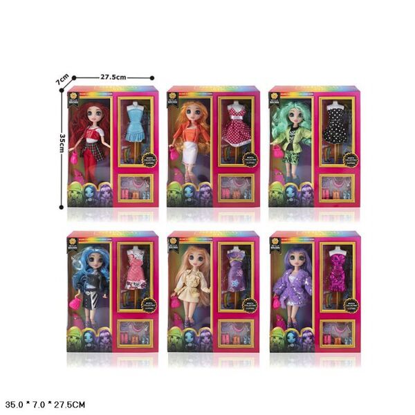 

Лялька RAINBOW HIGH 30см, с платьем и аксессуарами, 6видов, в кор. 35*7*27,5см (36шт)