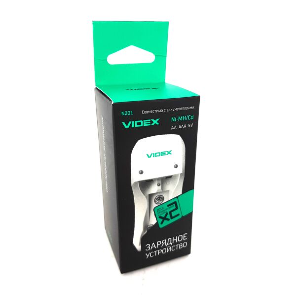 

Зарядное устройство для Videx VCH-N201 (AA, AAA, 9V) (5), в кор. 9*4,5*4см