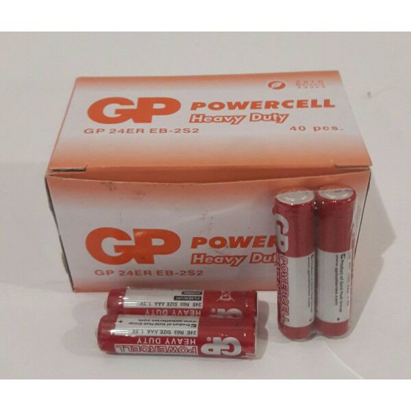 

Батарейка GP POWERCELL 1.5V, ЦЕНА ЗА УП. В УП., 40шт, 24ER-S2 солевая, R03, AAA, в кор. 8*5*4см