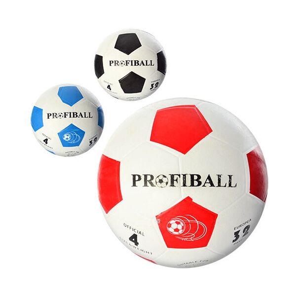 

Мяч футбольный Profiball, размер 4, резина, гладкий, 340г, сетка, 3 цвета, пак. 29см (30шт)
