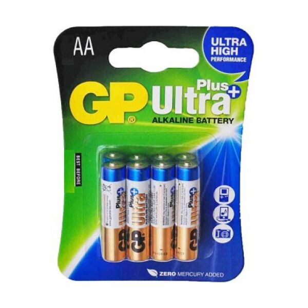 

Батарейка GP ULTRA+ALKALINE 1.5V, , 15AUPHM-2UE4, LR6, AA, щелочная, ЦЕНА ЗА УП. 4ШТ