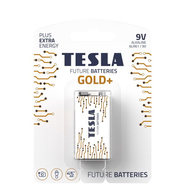 

Батарейки TESLA BATTERIES 9V GOLD+ 6LR61 на планш. 11*8см
