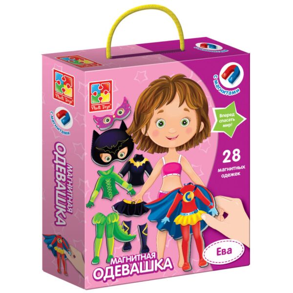 

Магнитная игра-одевашка "Ева" рус., в корр. 20*18*5см, Украина, ТМ Влады Тойс