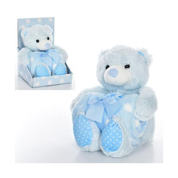 

Мягкая игрушка медведь 22см, размер средний, плед, кор. 18*26*19см (24шт)