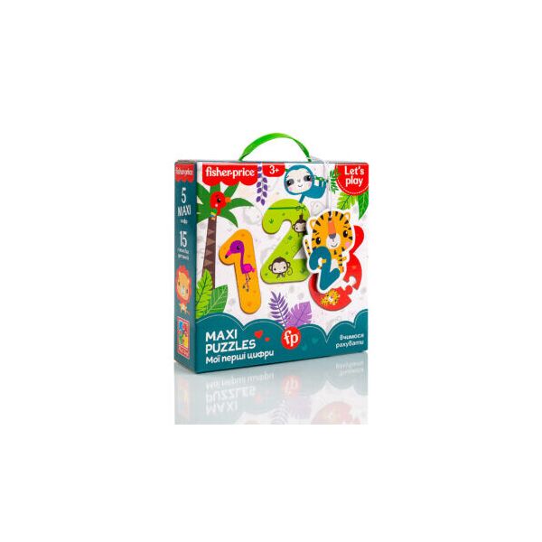 

Maxi puzzle "Fisher Price. Мои первые цифры" (укр), в корр. 21*21*6см, Украина, ТМ Влады Тойс (6)