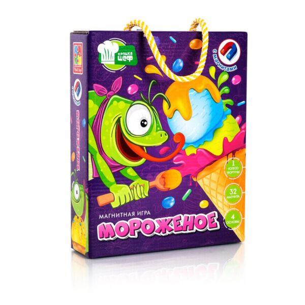 

Игра магнитная "Мороженое", русский, в кор. 18*5*22см, Украина, ТМ Влады Тойс