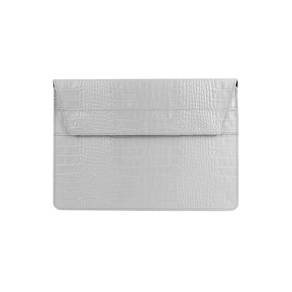 

Кожаный чехол для MacBook Air/Pro 13. Кейс из натуральной кожи под крокодила для Макбука Эир/Про серый
