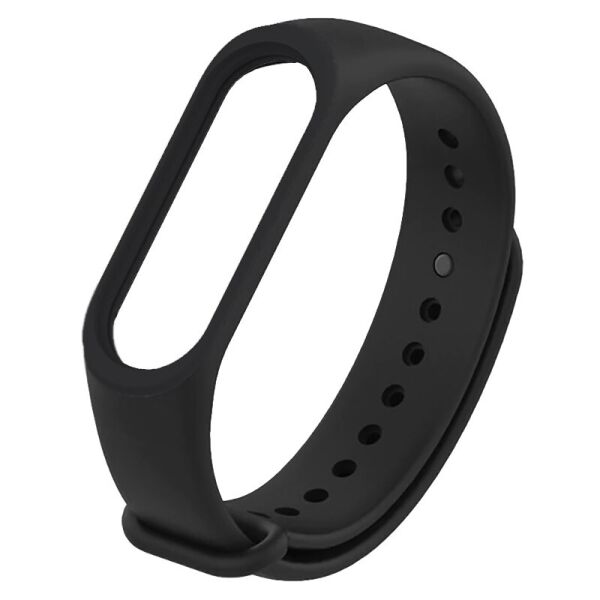 

Ремешок для фитнеса браслета Mi Band 3/4 (Silicon) Black