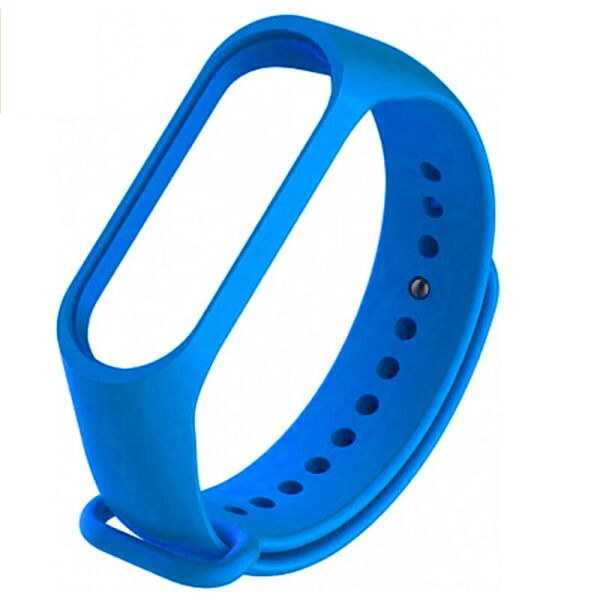 

Ремешок для фитнеса браслета Mi Band 3/4 (Silicon) Blue