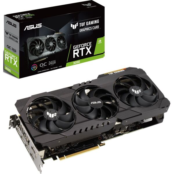 

Видеокарта Asus GeForce RTX 3090 TUF Gaming OC 24GB (TUF-RTX3090-O24G-GAMING)