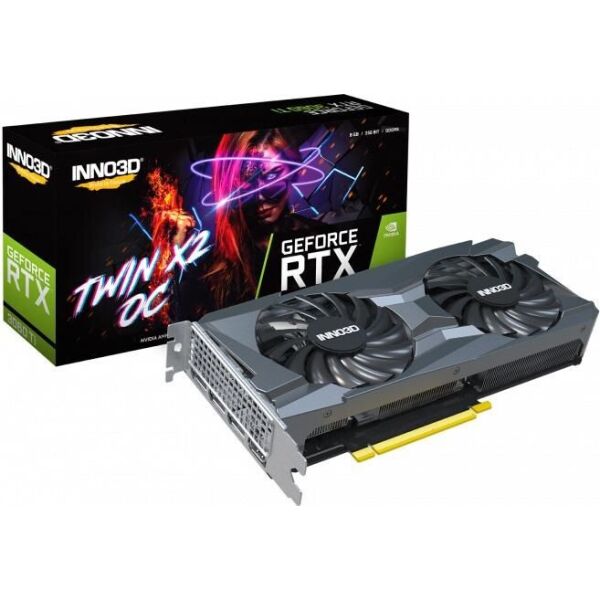 

INNO3D GEFORCE RTX 3060 Ti TWIN X2 OC LHR (N306T2-08D6X-119032DH)