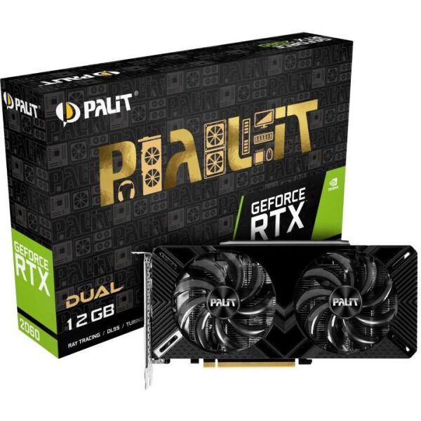 

Palit GeForce RTX 2060 12288MB Dual (NE62060018K9-1160C)