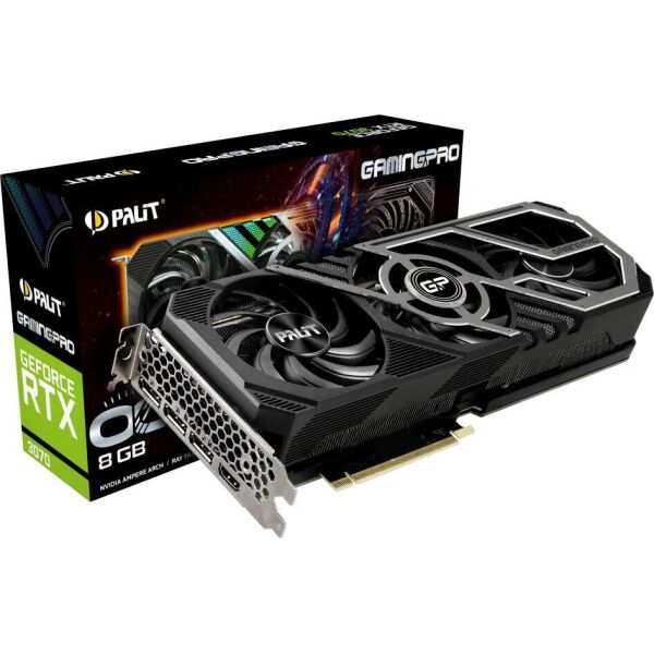

Видеокарта GF RTX 3070 8GB GDDR6 GamingPro OC V1 Palit (NE63070S19P2-1041A) (LHR)