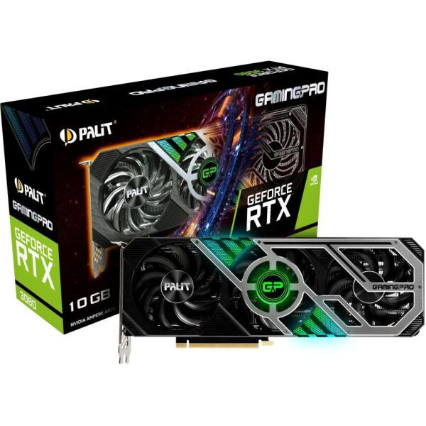 

Видеокарта GF RTX 3080 10GB GDDR6X GamingPro V1 Palit (NED3080019IA-132AA) (LHR)
