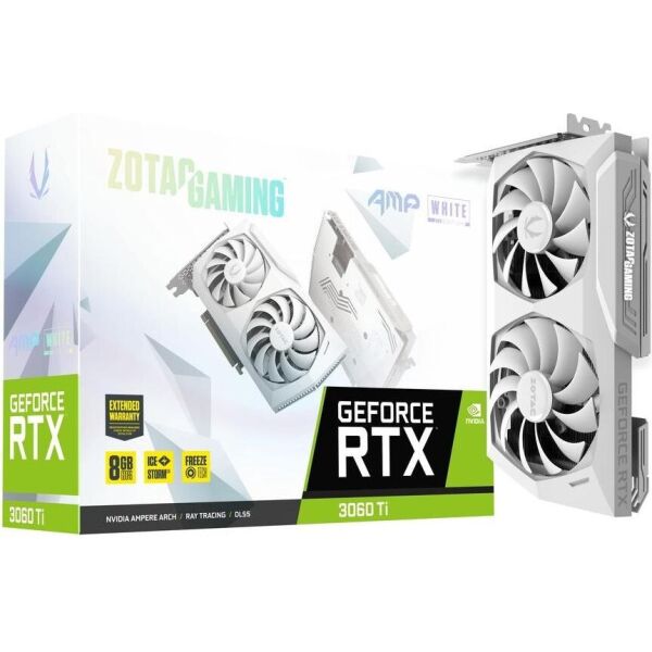 

Zotac Gaming GeForce RTX 3060 Ti AMP White Edition LHR (ZT-A30610F-10PLHR)