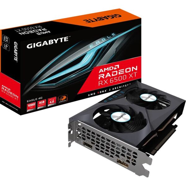 

Видеокарта GIGABYTE Radeon RX 6500 XT 4Gb EAGLE (GV-R65XTEAGLE-4GD)