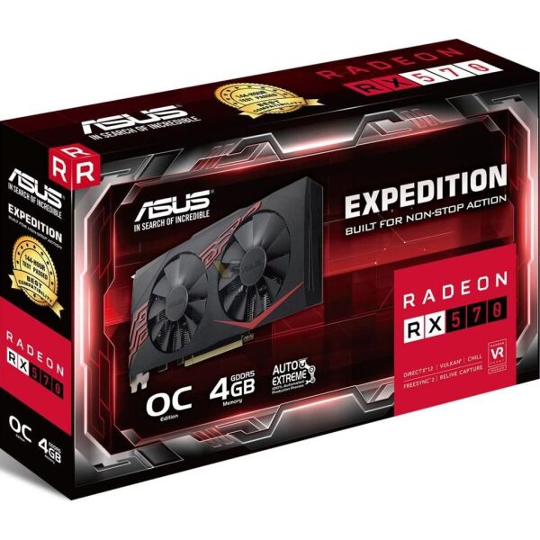 

Видеокарта ASUS EX-RX570-O4G