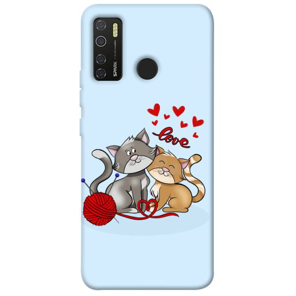 

Чехол itsPrint Два кота Love для TECNO Spark 5 Pro