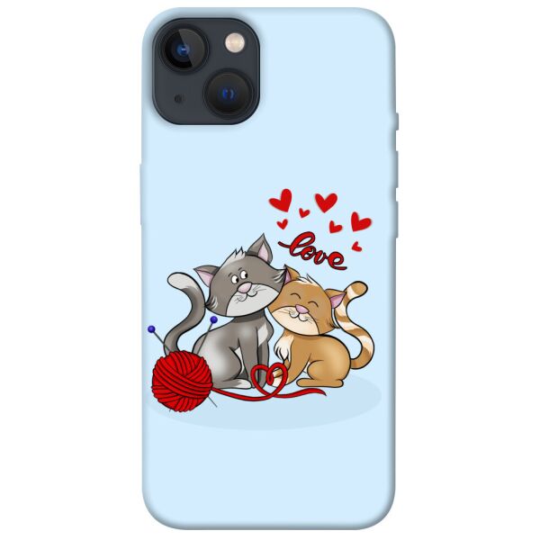 

Чехол itsPrint Два кота Love для Apple iPhone 13 (6.1")
