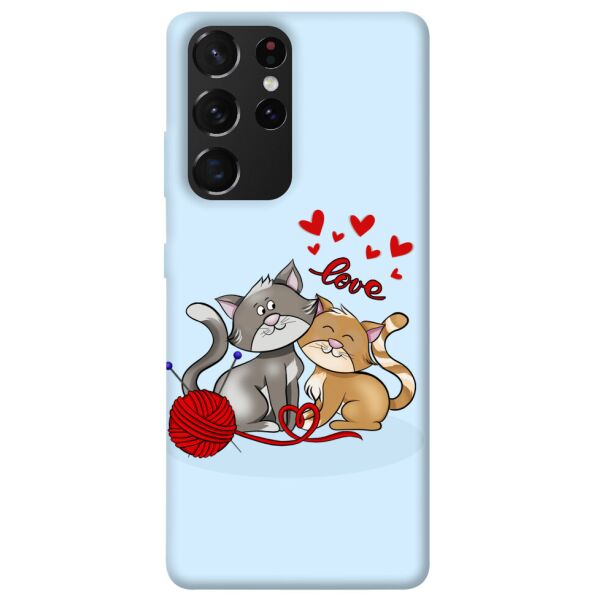 

Чехол itsPrint Два кота Love для Samsung Galaxy S21 Ultra