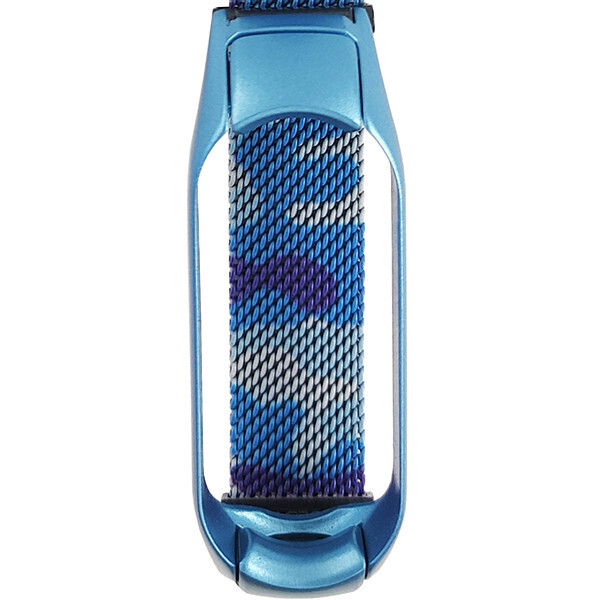 

Ремешок для фитнеса браслета Mi Band 5/6 Milanese Camo Blue