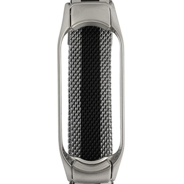 

Ремешок для фитнеса браслета Mi Band 5/6 Milanese Silver/Black