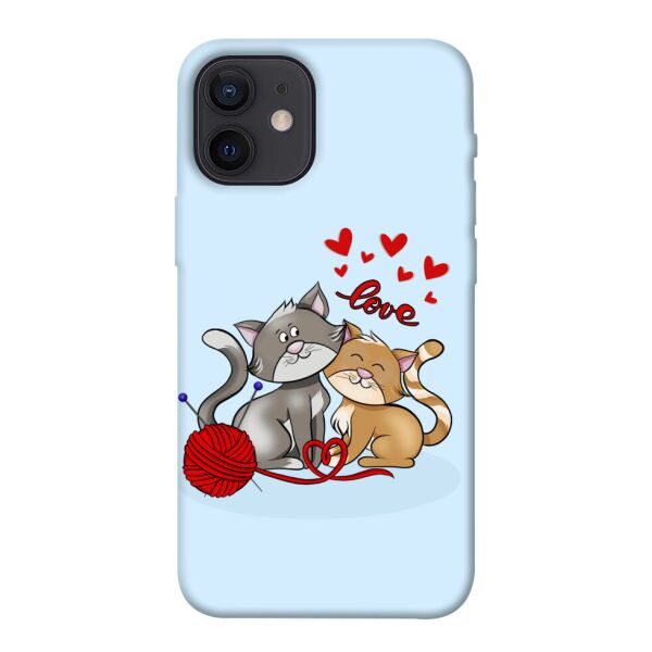 

Чехол itsPrint Два кота Love для Apple iPhone 12 mini (5.4")