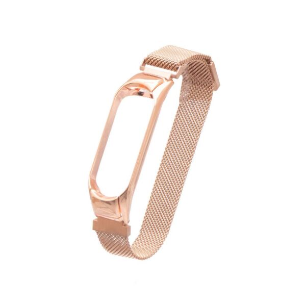 

Ремешок для фитнеса браслета Mi Band 3/4 Milanese Loop Pink-Gold