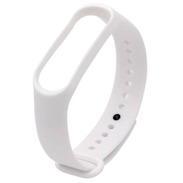 

Ремешок для фитнеса браслета Mi Band 3/4 (Silicon) White