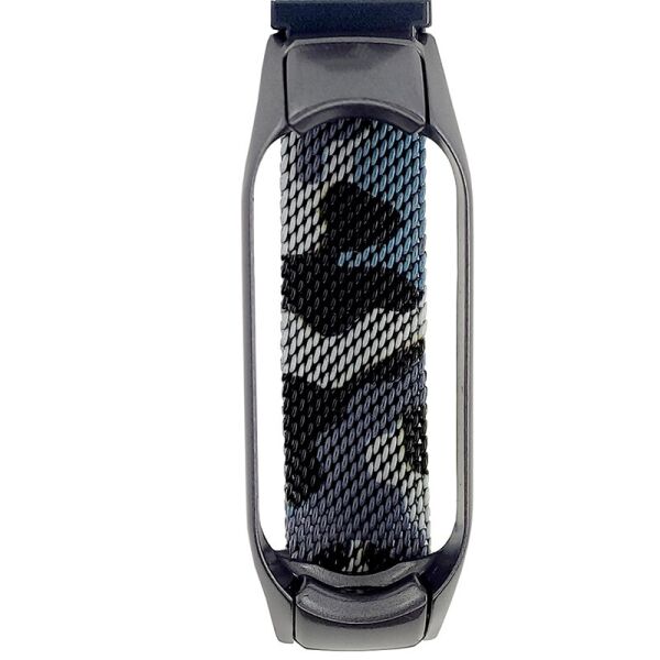 

Ремешок для фитнеса браслета Mi Band 5/6 Milanese Camo White