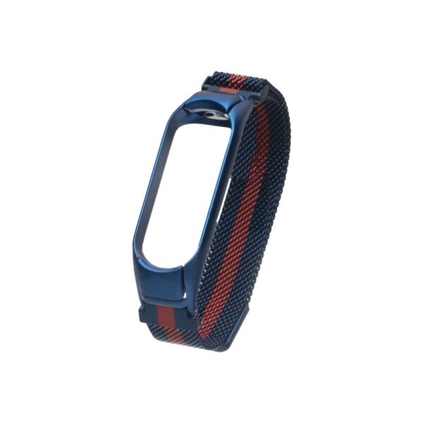 

Ремешок для фитнеса браслета Mi Band 3/4 Milanese Loop Blue-Red
