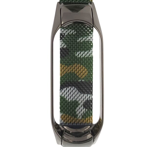 

Ремешок для фитнеса браслета Mi Band 5/6 Milanese Camo Green