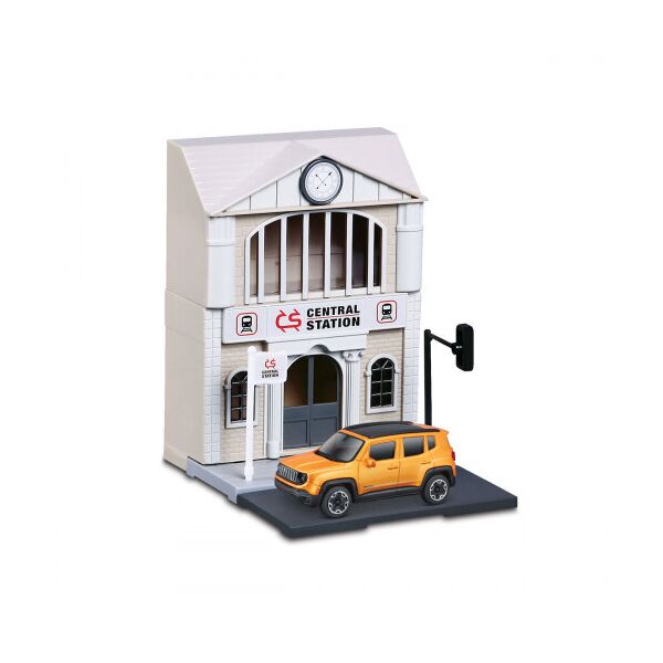 

Игровой набор серии Bburago City - ЖЕЛЕЗНОДОРОЖНАЯ СТАНЦИЯ (станция, автомобиль 1:43) (18-31505)
