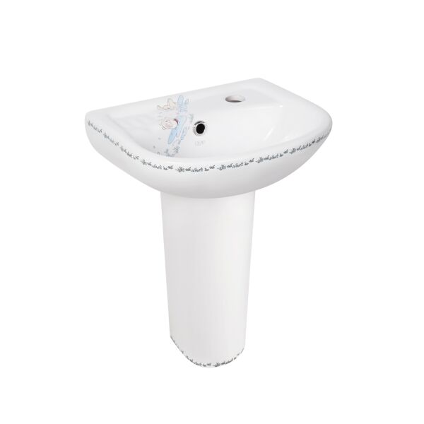 

Раковина напольная с пьедесталом детская Qtap Baby 360х300 White с рисунком, с донным клапаном QT2311LP304BW
