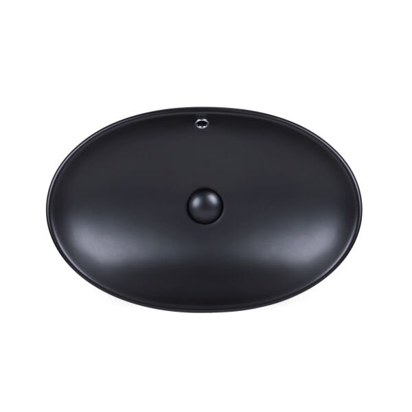 

Раковина-чаша Qtap Dove 625х415х150 Matt black с донным клапаном QT063077MBMB