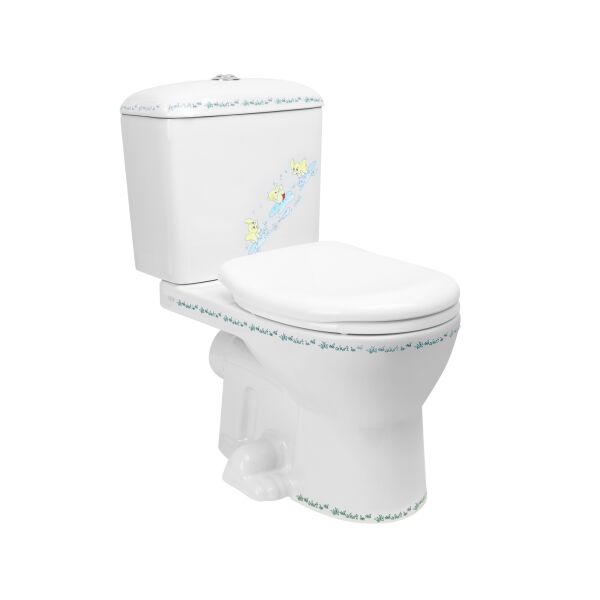 

Унитаз-компакт детский Qtap Baby с сиденьем QT2322C229PEWD