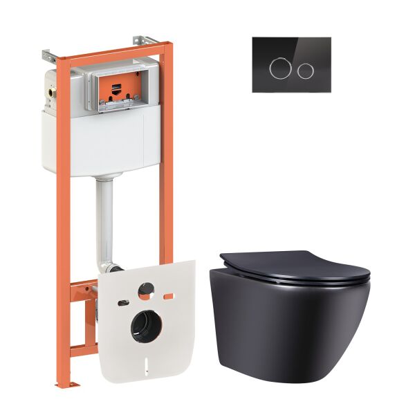 

Инсталляция Qtap с панелью смыва Nest (QT0133M425 + QT0111V1107GB) + унитаз QTap Robin QT1333046ENRMB