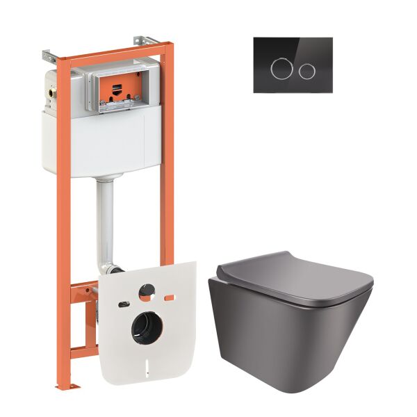 

Комплект инсталляции Qtap 4 в 1 с кнопкой смыва Nest (QT0133M425 + QT0111V1107GB) + унитаз с сиденьем Tern QT1733052ERMB